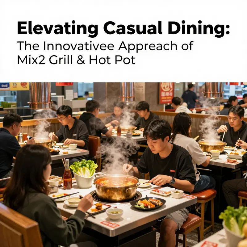 Diners at Mix2 Grill & Hot Pot engage in a lively and interactive meal experience.
