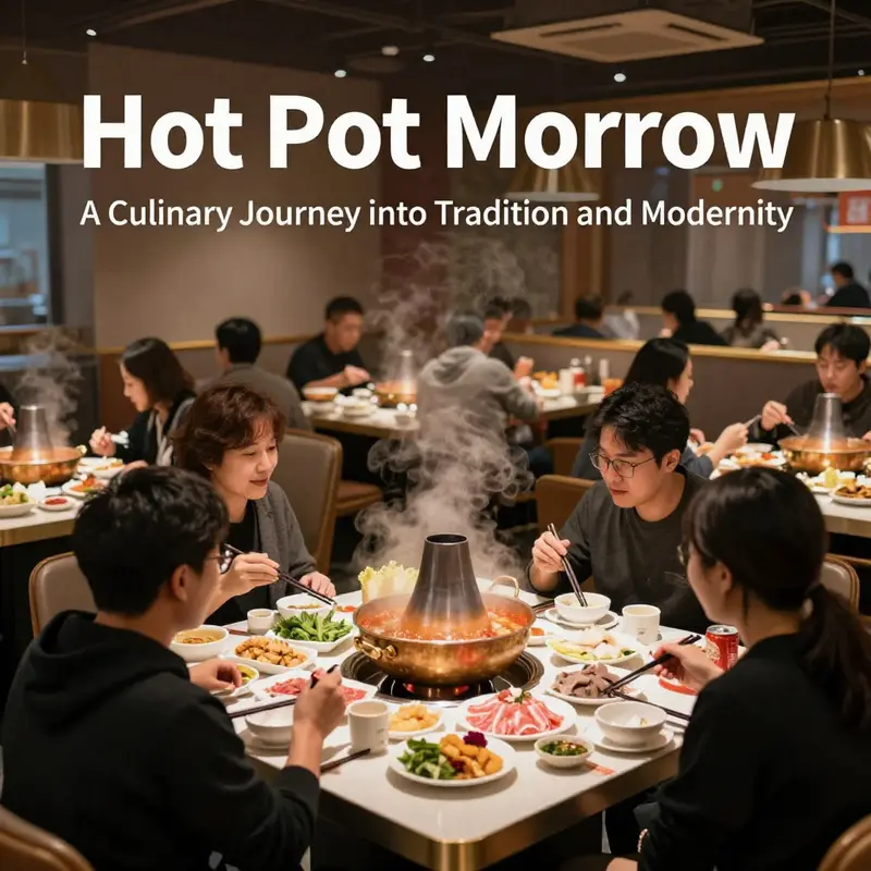 A scene depicting a historical hot pot gathering from the Yuan Dynasty, highlighting its communal cooking tradition.