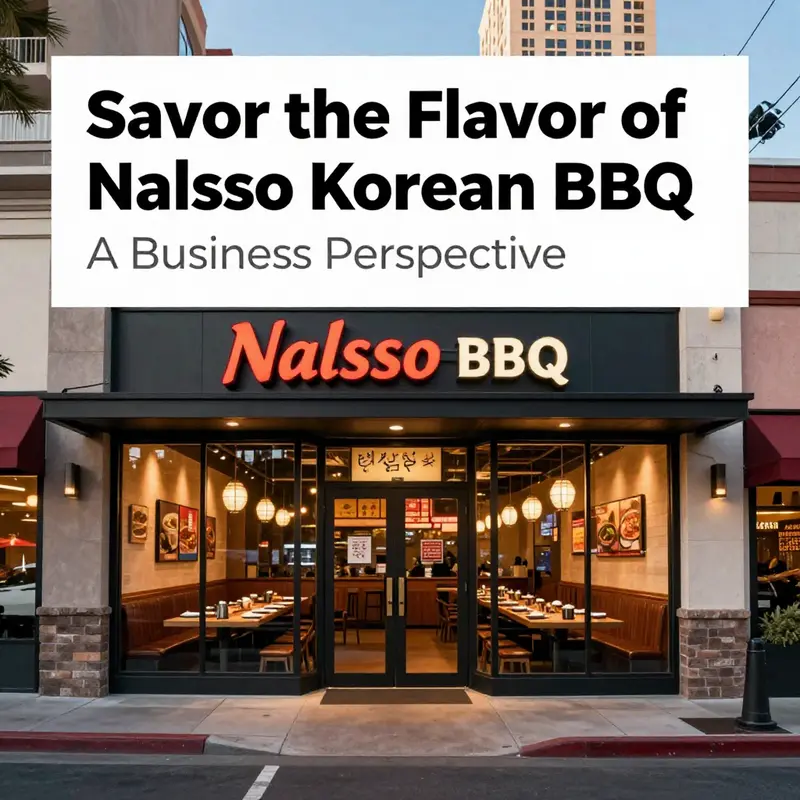 Exterior view of Nalsso Korean BBQ, welcoming diners with its lively ambiance.