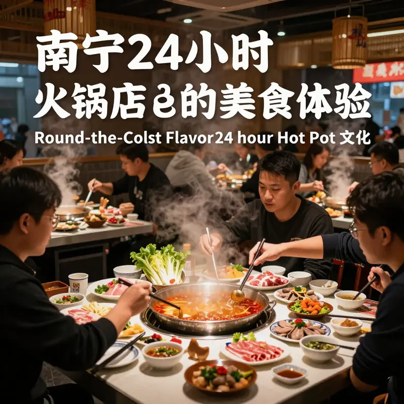 Diners enjoying the unique flavors and fresh ingredients of a 24-hour hot pot experience.