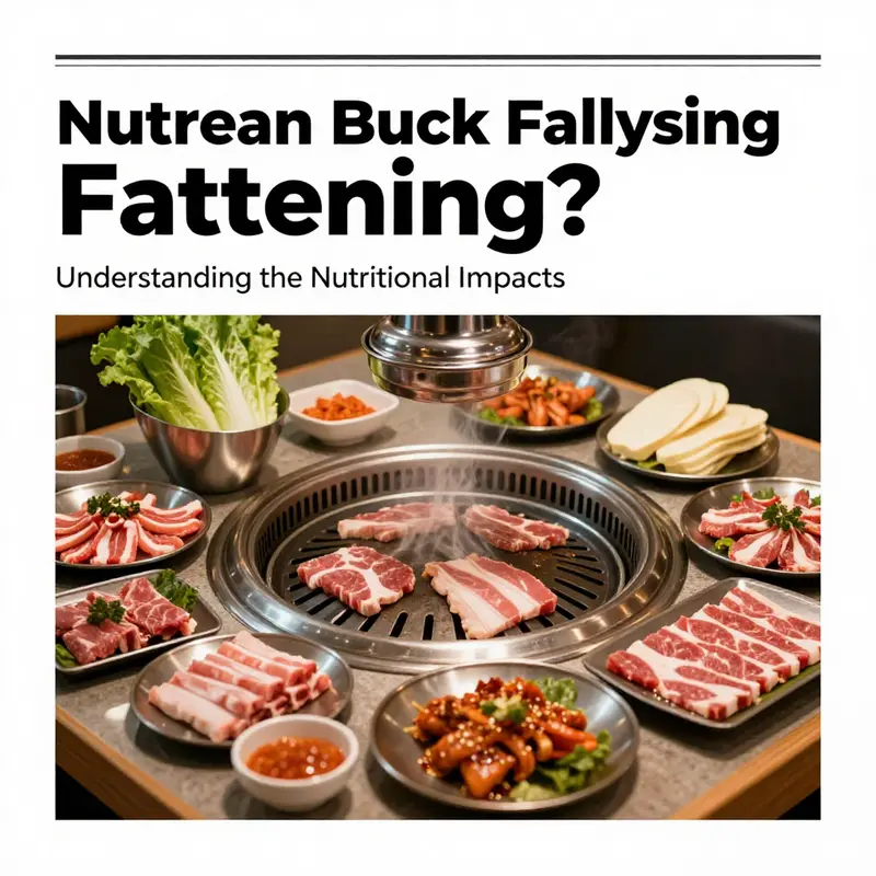 Nutritional breakdown of meats and vegetables commonly served in Korean BBQ.