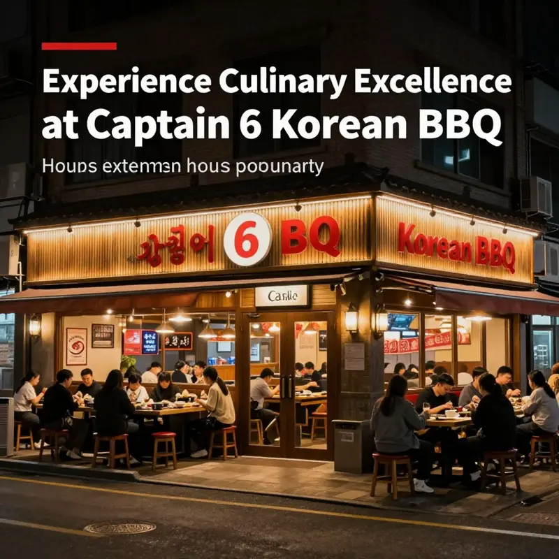 Guests enjoy a lively dining experience at Captain 6, grilling premium meats in an inviting atmosphere.