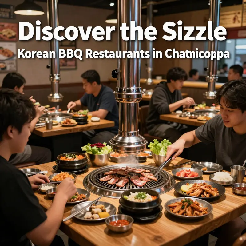 Diners enjoying an authentic Korean BBQ experience at a popular Chattanooga restaurant.