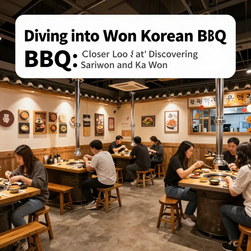 The inviting interior of Sariwon Korean BBQ, ideal for communal dining and authentic experiences.