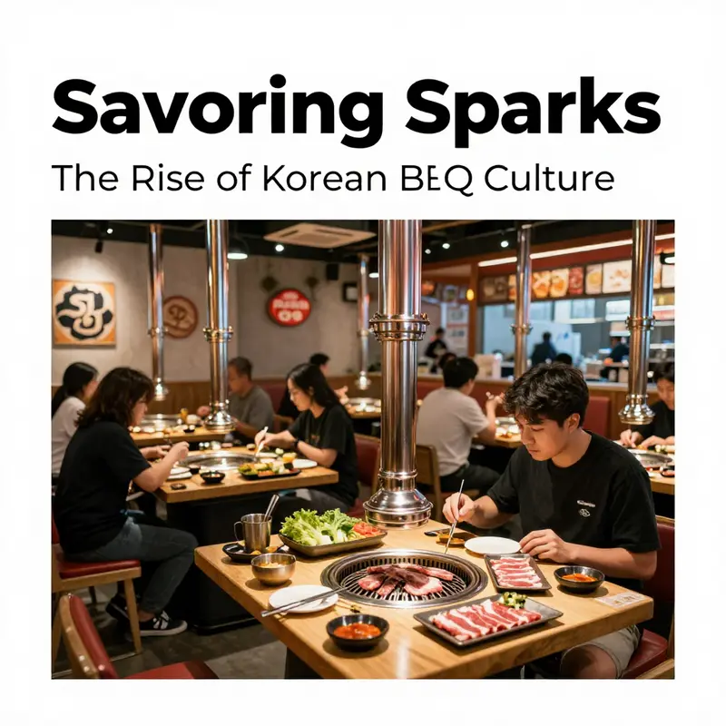 A lively dining experience at Siu Korean BBQ, where patrons immerse themselves in the art of Korean BBQ.