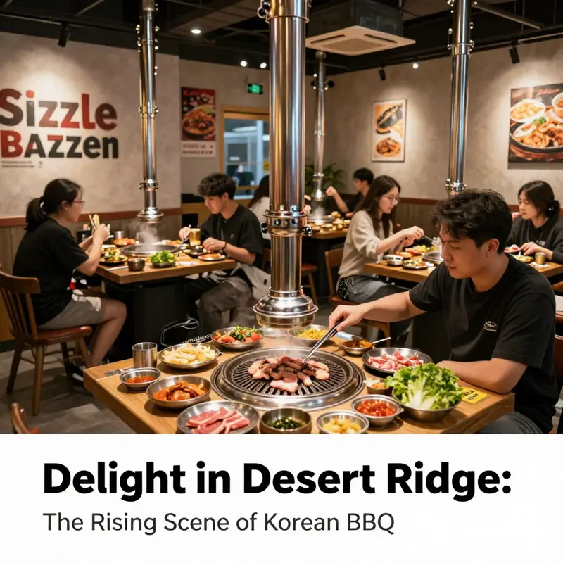Guests enjoying the unique grilling experience at Sizzle Korean Barbeque.