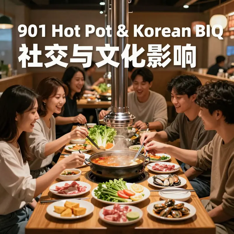 The interactive dining experience at 901 Hot Pot & Korean BBQ, showcasing a blend of hot pot and Korean barbecue.