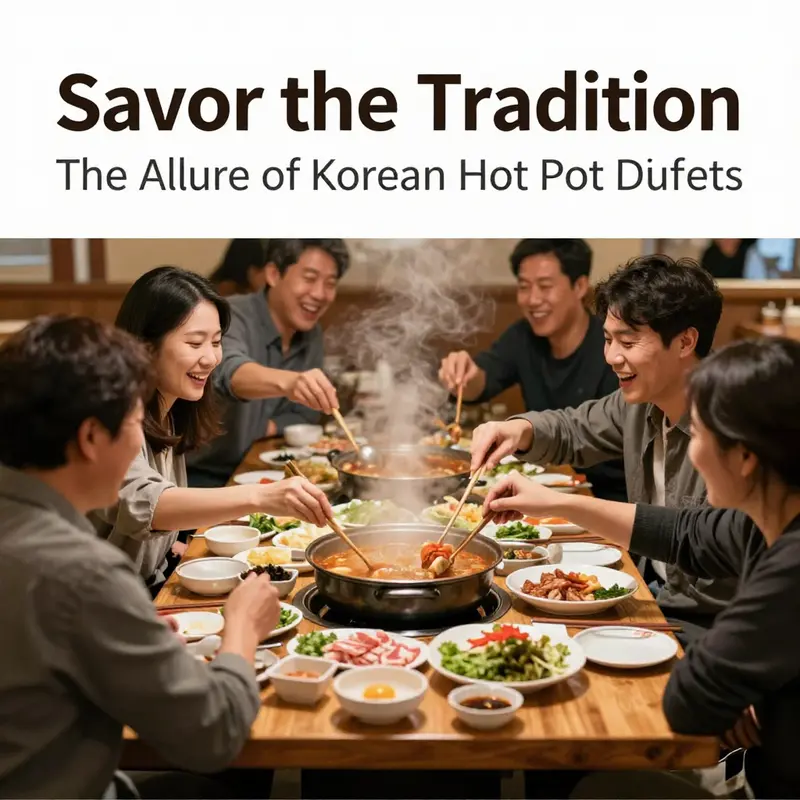 A vibrant array of fresh ingredients for a Korean hot pot buffet.