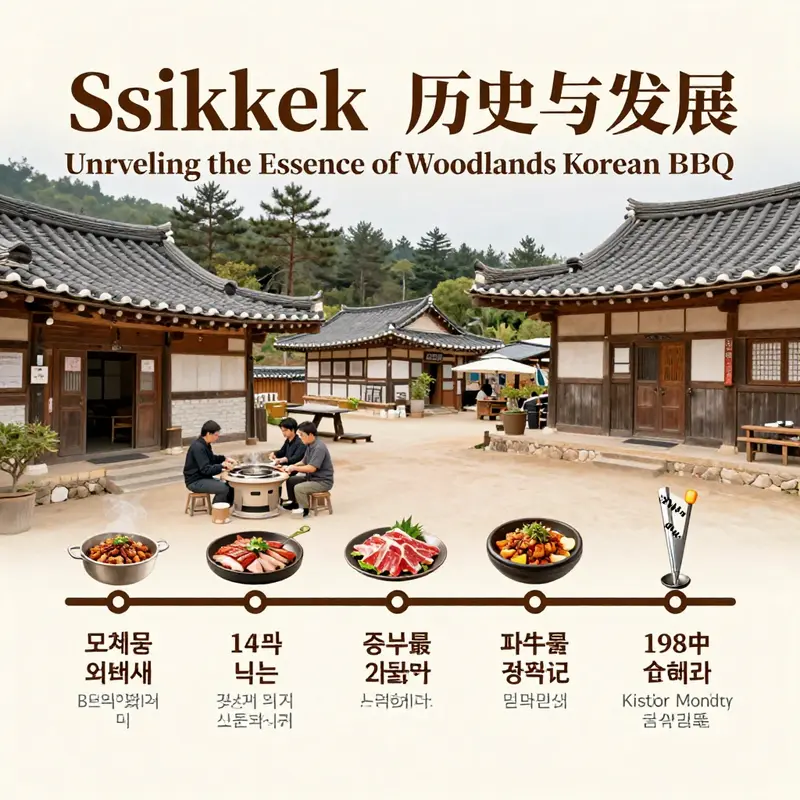 A visual representation of the milestones in the development of Ssikkek Korean BBQ.