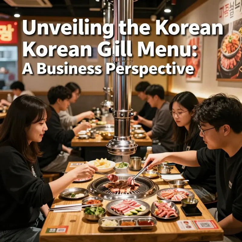 A vibrant spread of dishes from the Korean Grill menu, showcasing the variety of offerings.