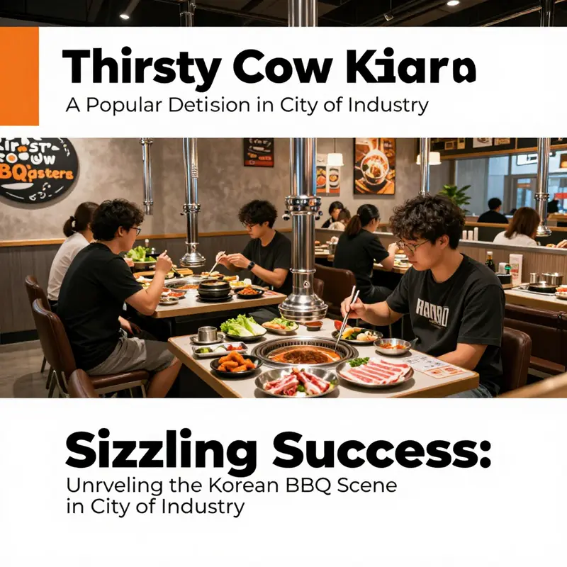 Enjoying a vibrant and modern atmosphere at Thirsty Cow Korean BBQ.