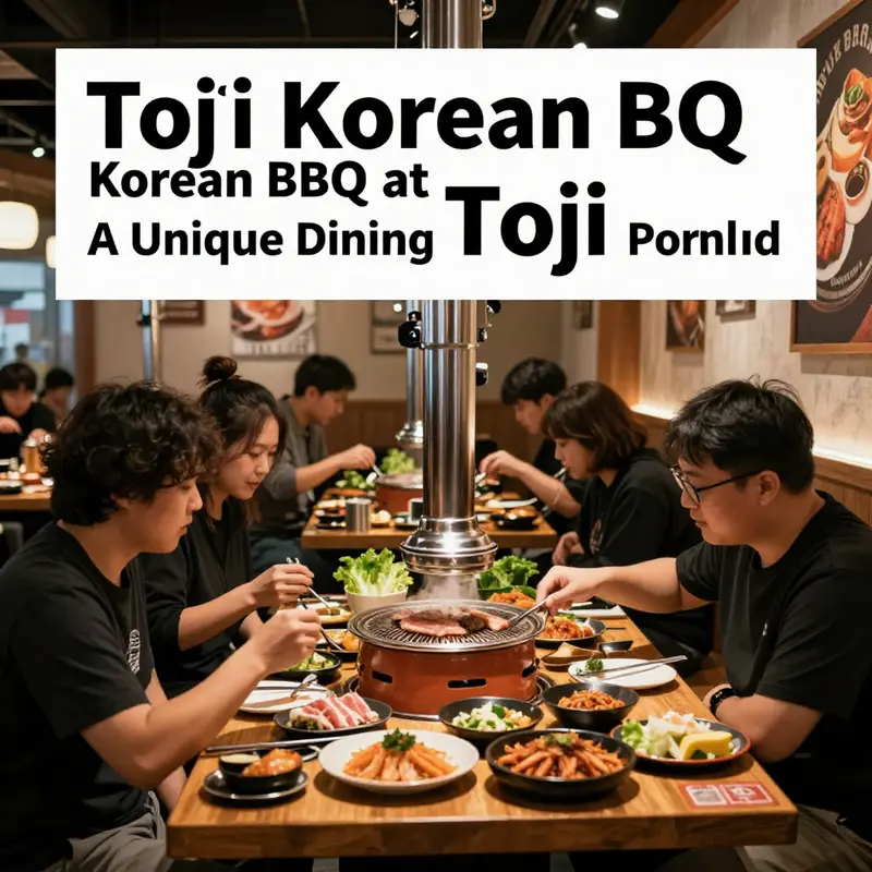Guests enjoying the interactive grilling experience at Toji Korean BBQ.