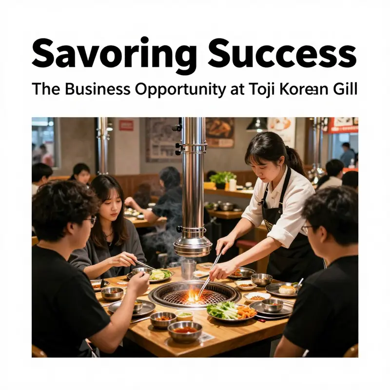 An inviting display of Toji’s diverse menu, featuring fresh Korean barbecue selections.