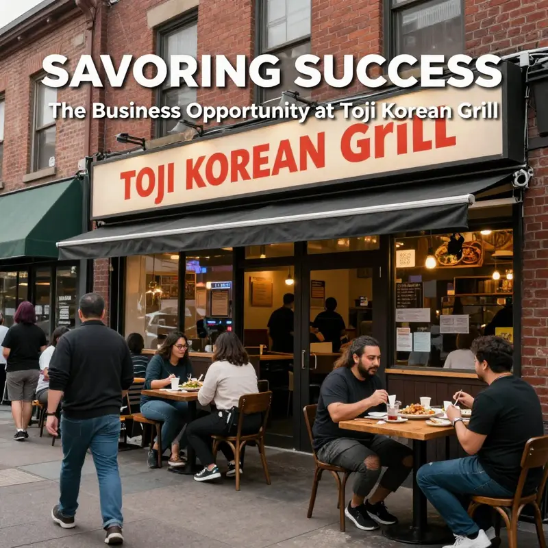An inviting display of Toji’s diverse menu, featuring fresh Korean barbecue selections.