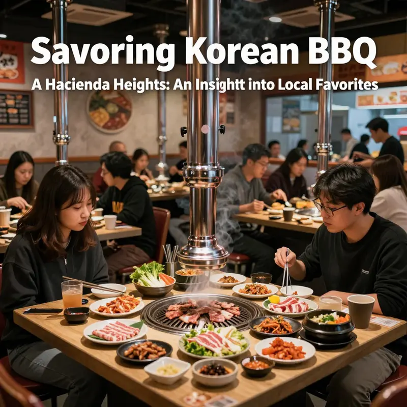 The lively dining atmosphere at a top Korean BBQ restaurant in Hacienda Heights.