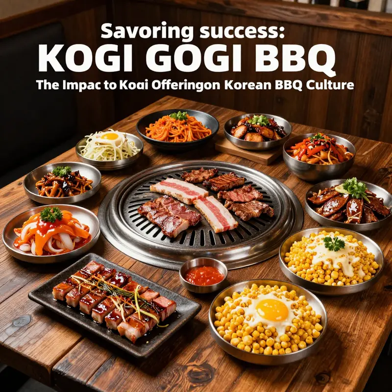 An immersive scene of Korean BBQ showcasing the rich culinary culture at Kogi Gogi BBQ.