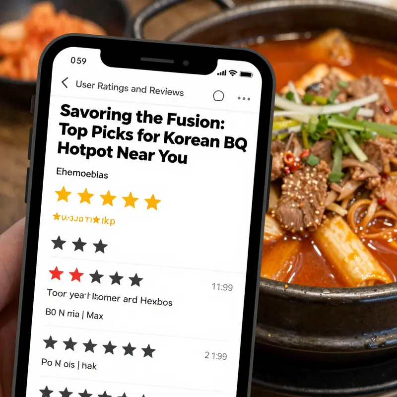 Enjoying delicious Korean BBQ and hotpot in a lively atmosphere with friends.