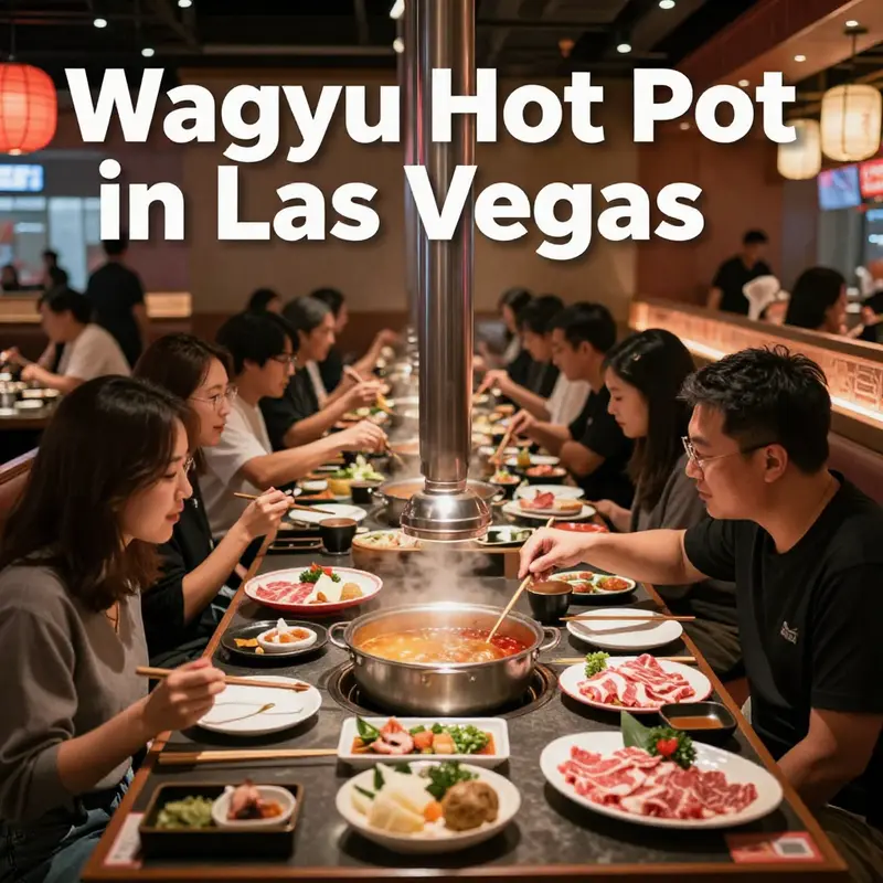 An enticing setup for a Wagyu hot pot experience at Mikiya, showcasing quality ingredients.