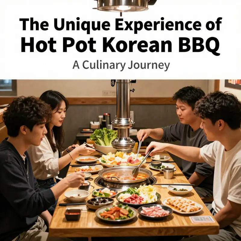 Guests enjoy the interactive experience of grilling meat and cooking fresh ingredients in a hot pot.