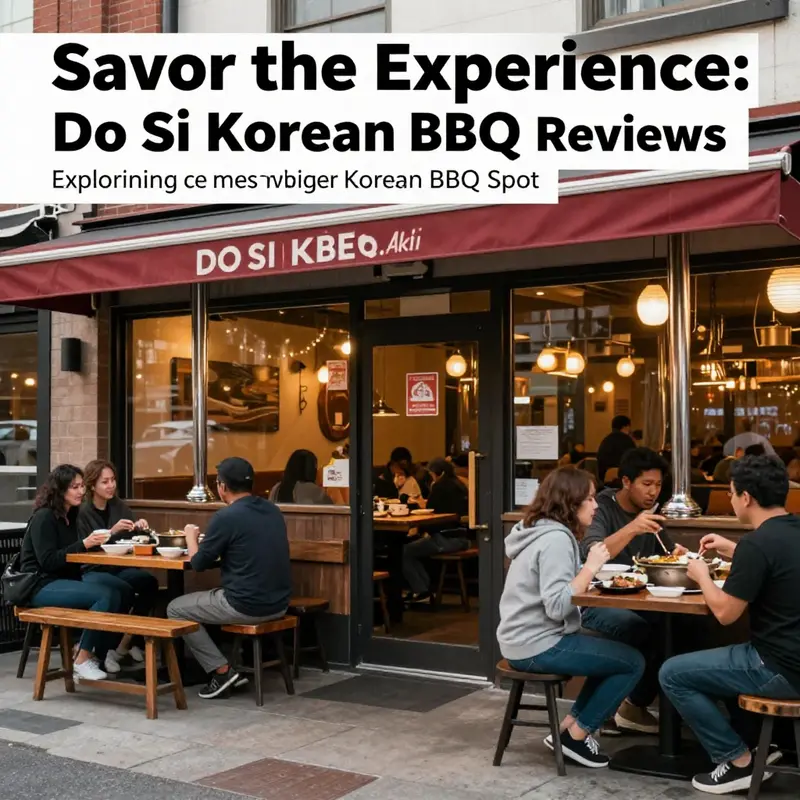 Exterior view of Do Si Korean BBQ Alki, showcasing its vibrant atmosphere and outdoor dining space.