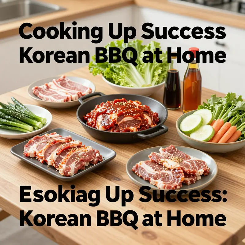 Sizzling Korean BBQ prepared in a pan, showcasing the delicious possibilities of cooking at home.