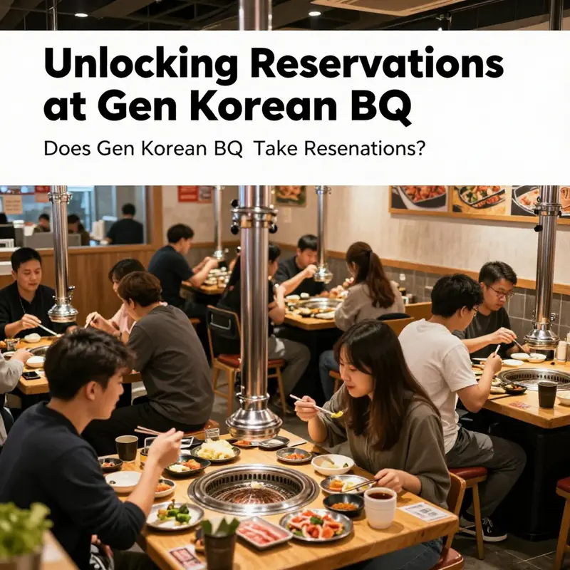 Diners reviewing their reservation at Gen Korean BBQ, showcasing the modern reservation process.