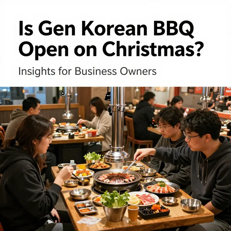 Gen Korean BBQ decorated for Christmas, ready to welcome customers.