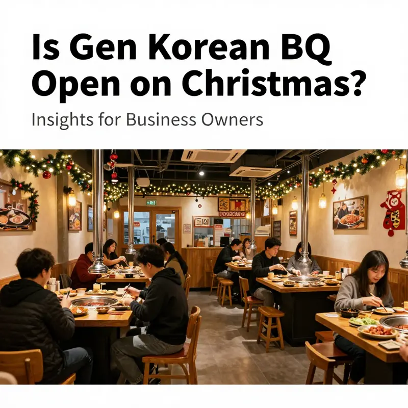 Gen Korean BBQ decorated for Christmas, ready to welcome customers.
