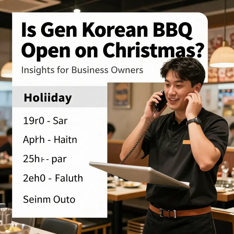 Gen Korean BBQ decorated for Christmas, ready to welcome customers.