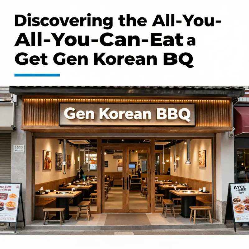 The front entrance of Gen Korean BBQ, featuring modern decor and welcoming signage.