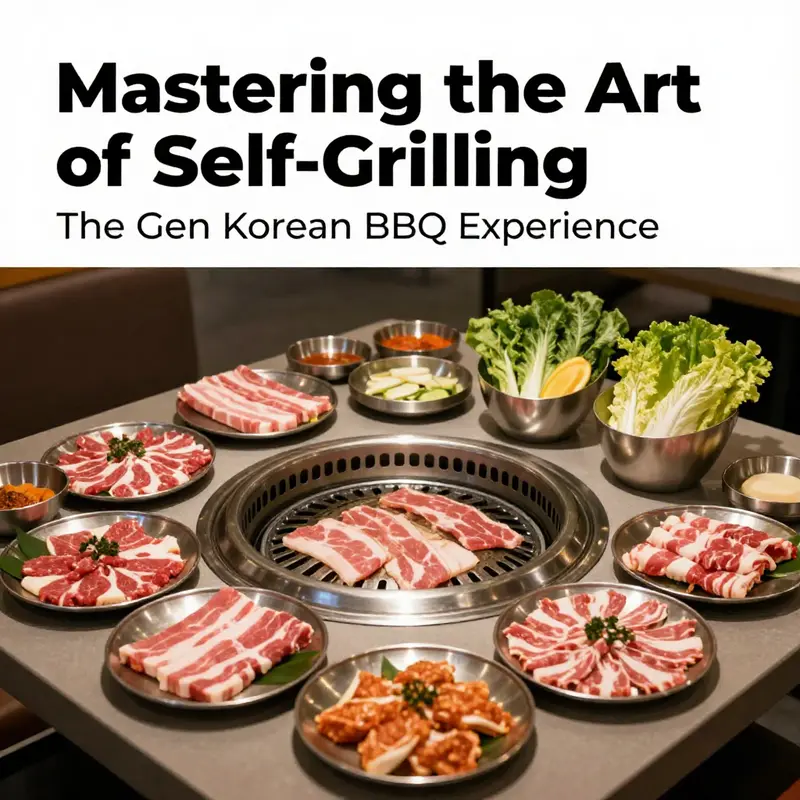 Diners enjoy hands-on cooking with self-service grills, making the experience interactive and personal.