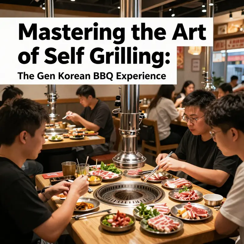 Diners enjoy hands-on cooking with self-service grills, making the experience interactive and personal.