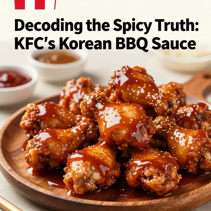 KFC chicken with Korean BBQ sauce highlights the flavor and texture crucial for business insights.