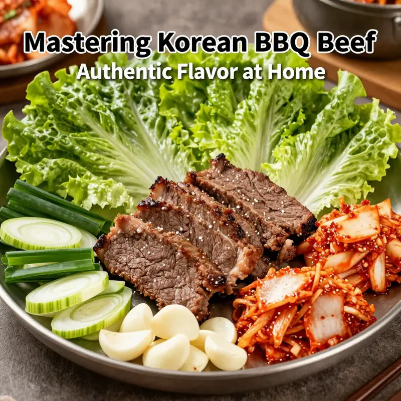 Marinated beef slices ready for grilling, embodying the authentic flavors of Korean BBQ.