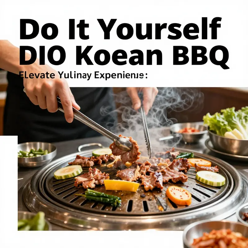 A spread of marinated meats and dipping sauces prepared for an authentic Korean BBQ experience.