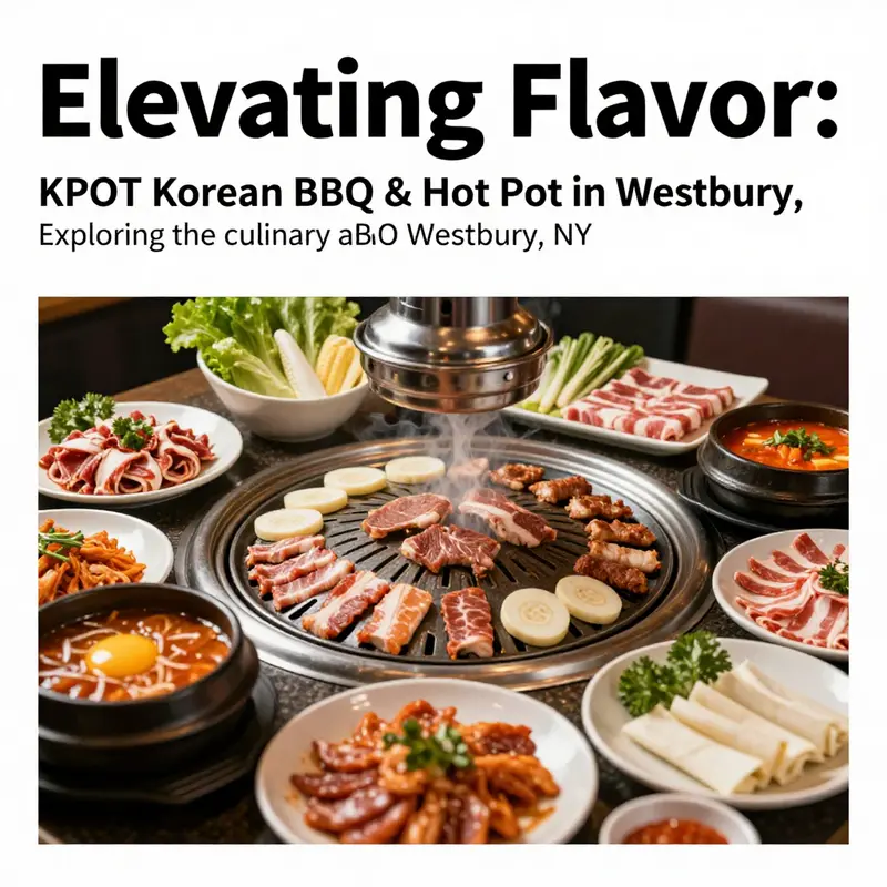 Colorful and delicious Korean BBQ dishes displayed ready for grilling at KPOT Korean BBQ.