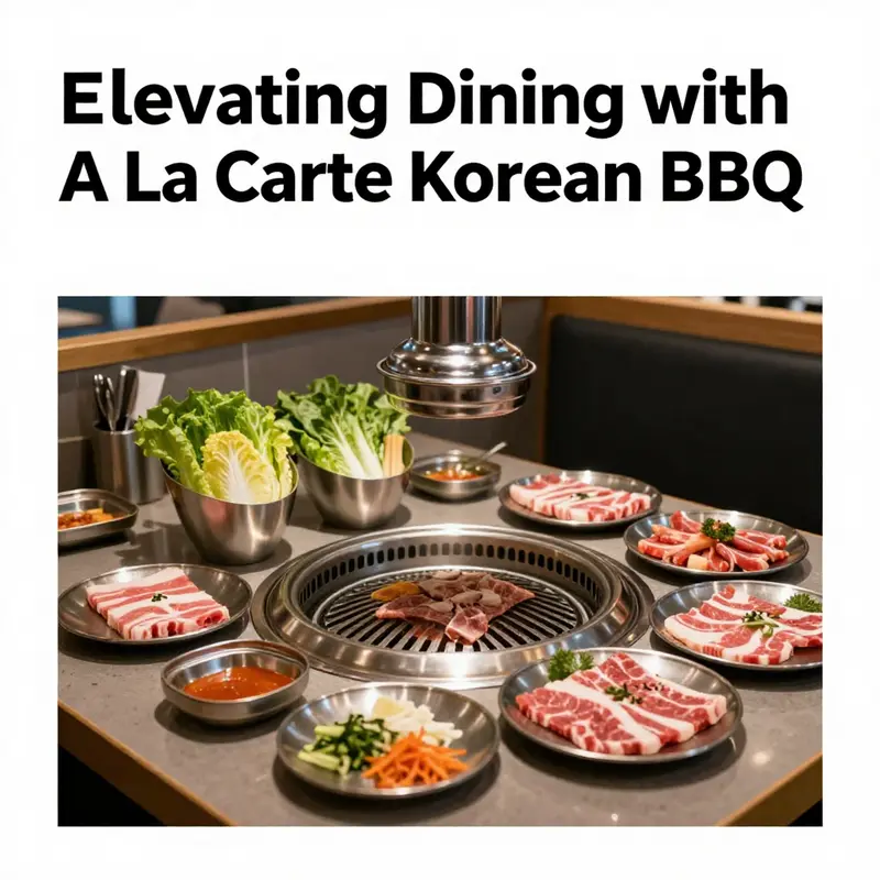 A visually appealing display of a la carte Korean BBQ options, showcasing the flexibility in choices.