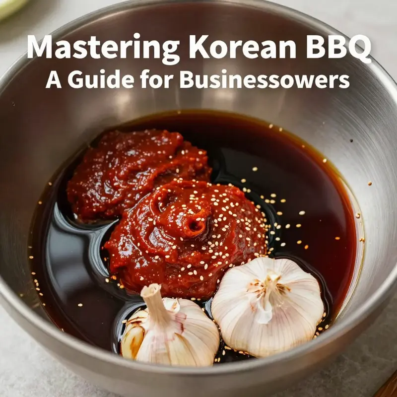 A colorful array of essential ingredients for authentic Korean BBQ.