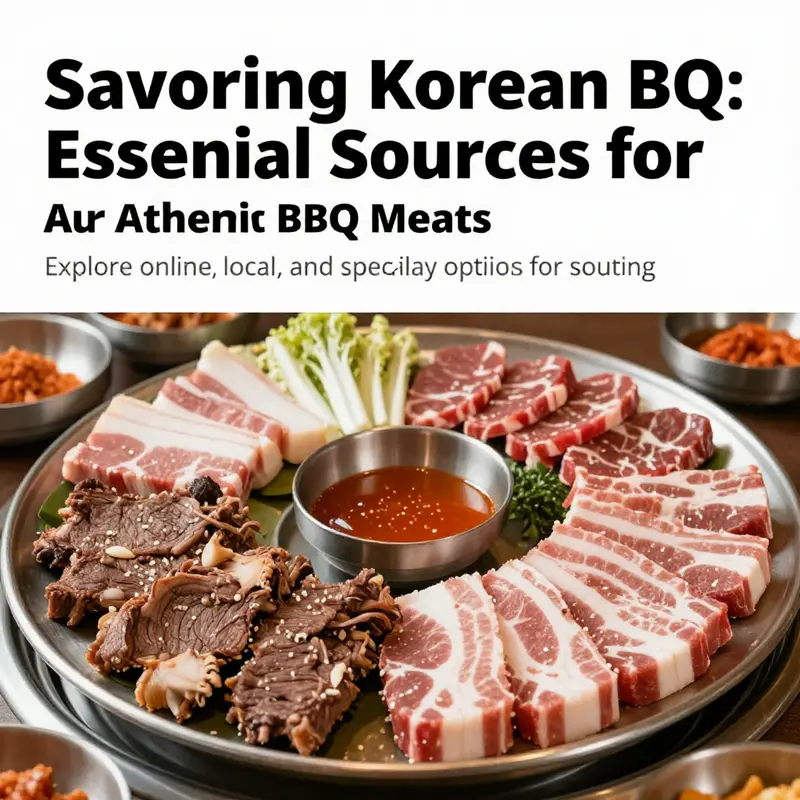 A vibrant platter of grilled Korean BBQ meats with sides, highlighting the culinary experience.