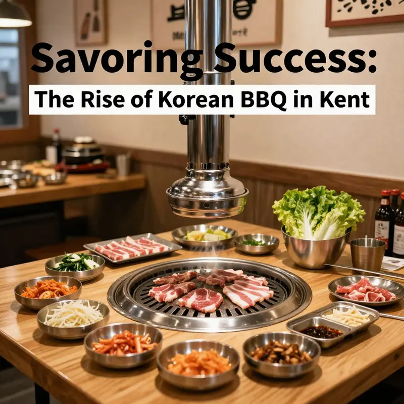 An inviting Korean BBQ dining setup showcasing the essence of communal eating.