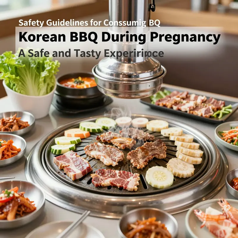 Enjoy safely prepared Korean BBQ with fully cooked meats and fresh vegetables.