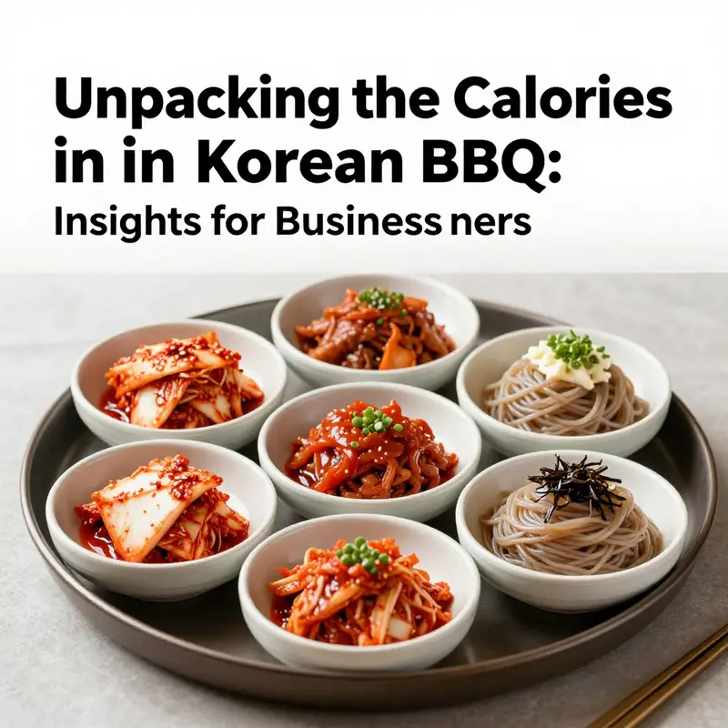 A selection of raw Korean BBQ meats, each labeled with their respective calorie content, highlighting popular choices.