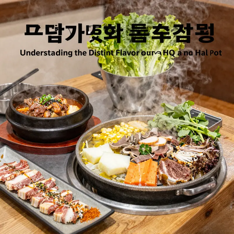 Comparison of Korean BBQ grilling and hot pot simmering methods.