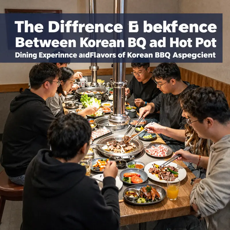 Comparison of Korean BBQ grilling and hot pot simmering methods.