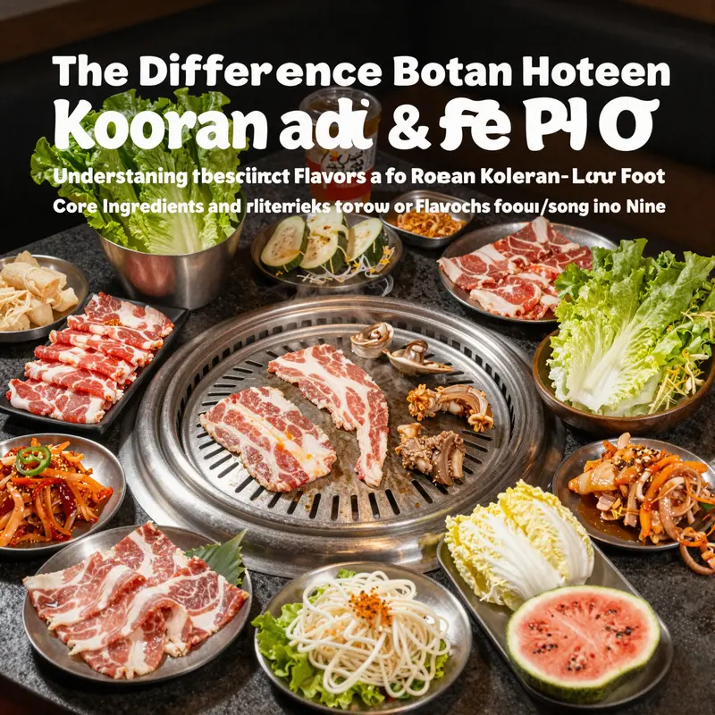 Comparison of Korean BBQ grilling and hot pot simmering methods.