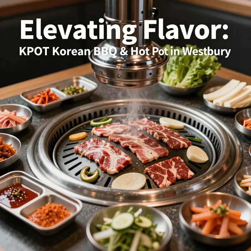 The vibrant interior of KPOT Korean BBQ & Hot Pot exudes warmth and excitement, inviting guests to enjoy a unique dining experience.