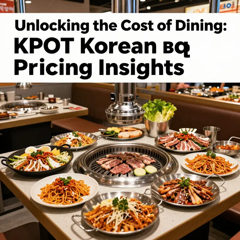 A general view of KPOT Korean BBQ with guests enjoying various hot pot and BBQ selections in a lively environment.