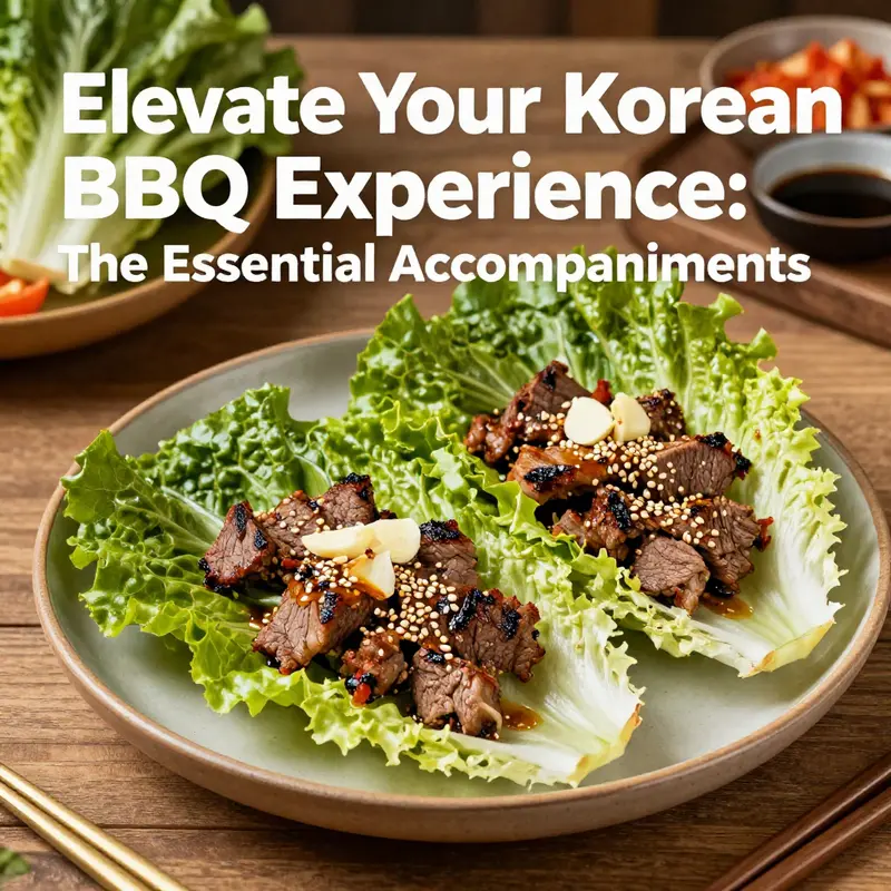 Fresh lettuce wraps filled with savory Korean BBQ beef, providing a crisp and delightful complement to the meal.