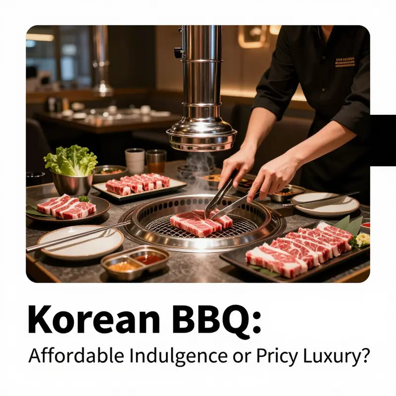 An inviting Korean BBQ buffet showcasing budget-friendly options for diners.