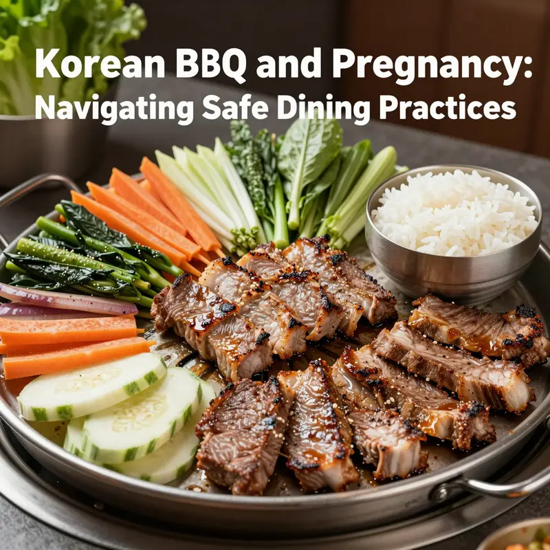 A chef prioritizing food safety in a Korean barbecue setting while preparing for pregnant customers.